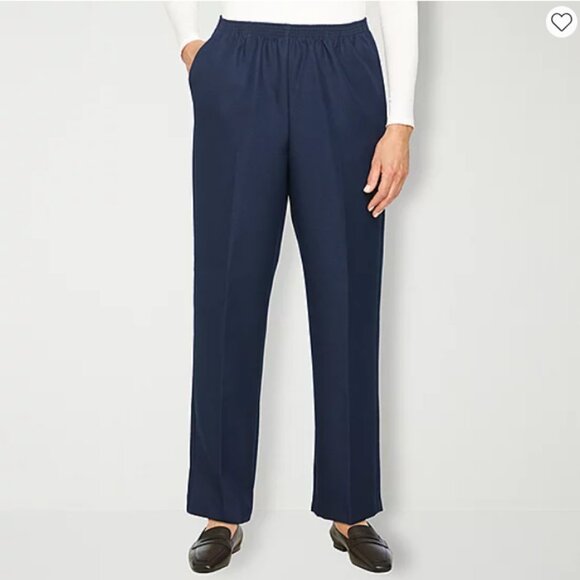 Alfred Dunner Classics 16 SHORT Navy Solid - Picture 1 of 4